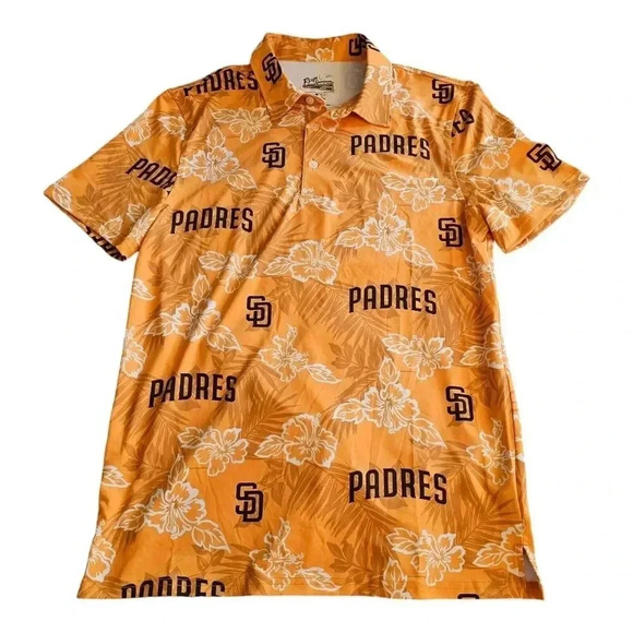 Reyn Spooner San Diego Padres Performance Polo Shirt Short Sleeve Mens S